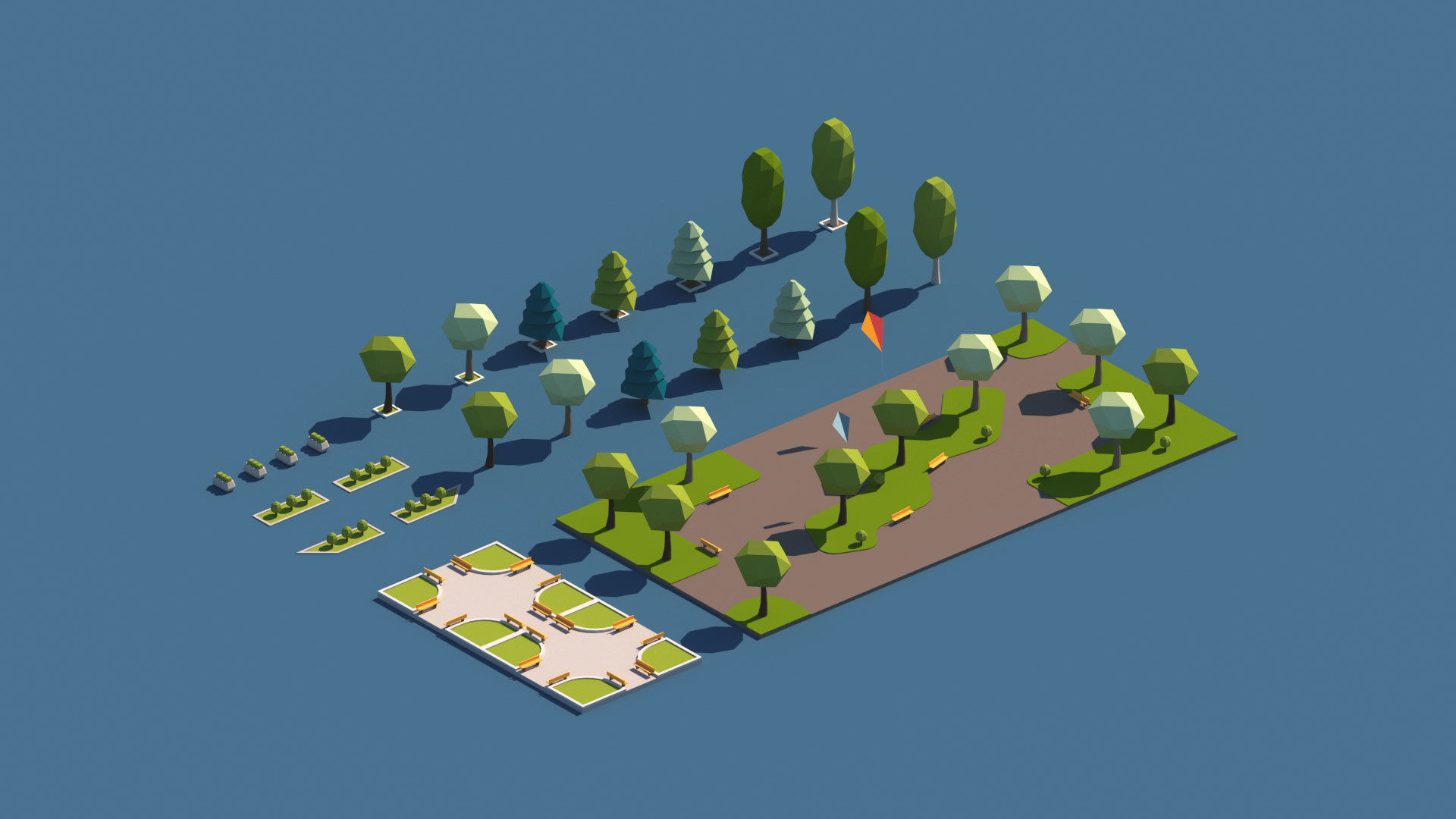 Cartoon City Pack Low-poly 3D model_18