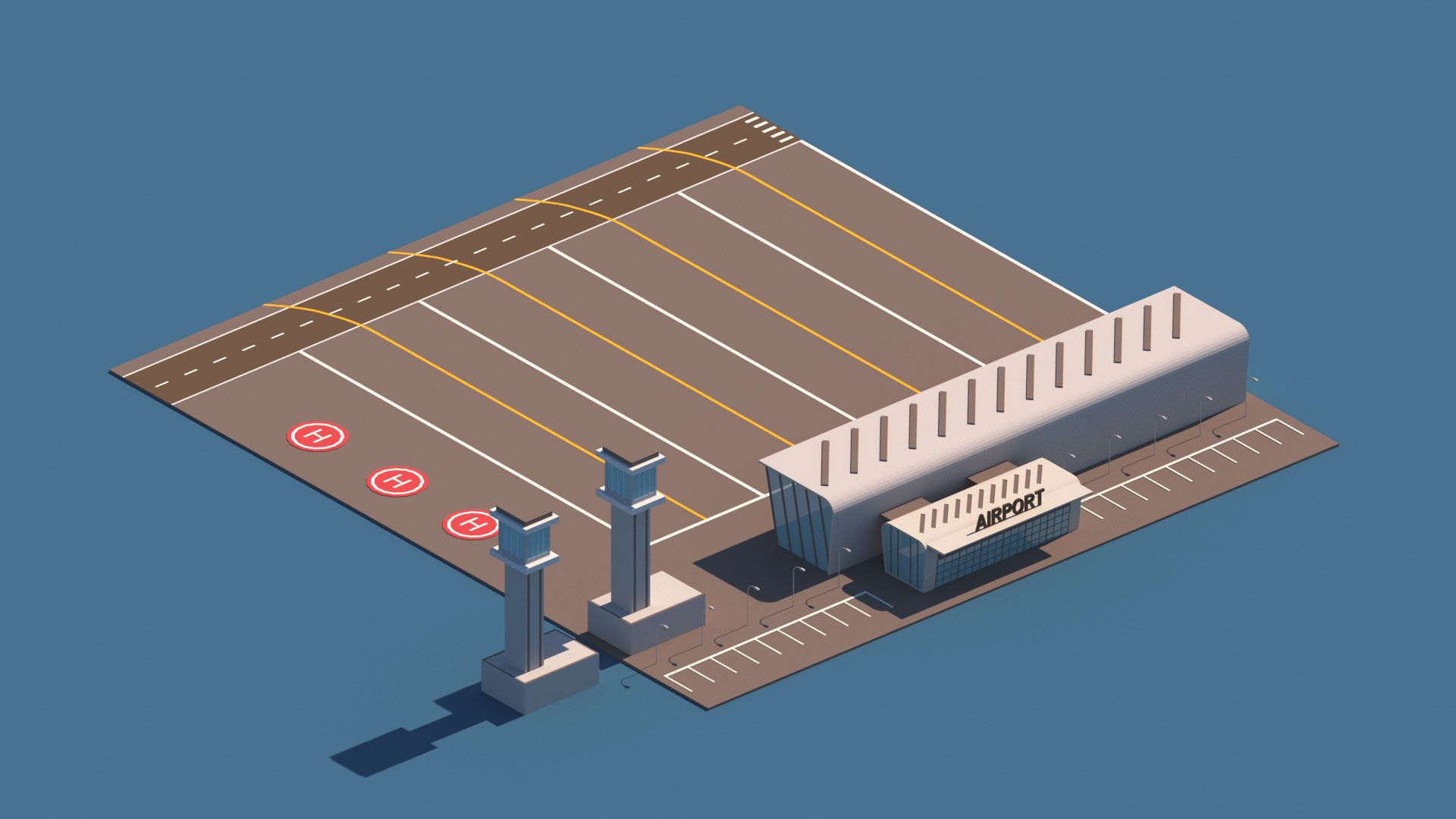 Cartoon City Pack Low-poly 3D model_13