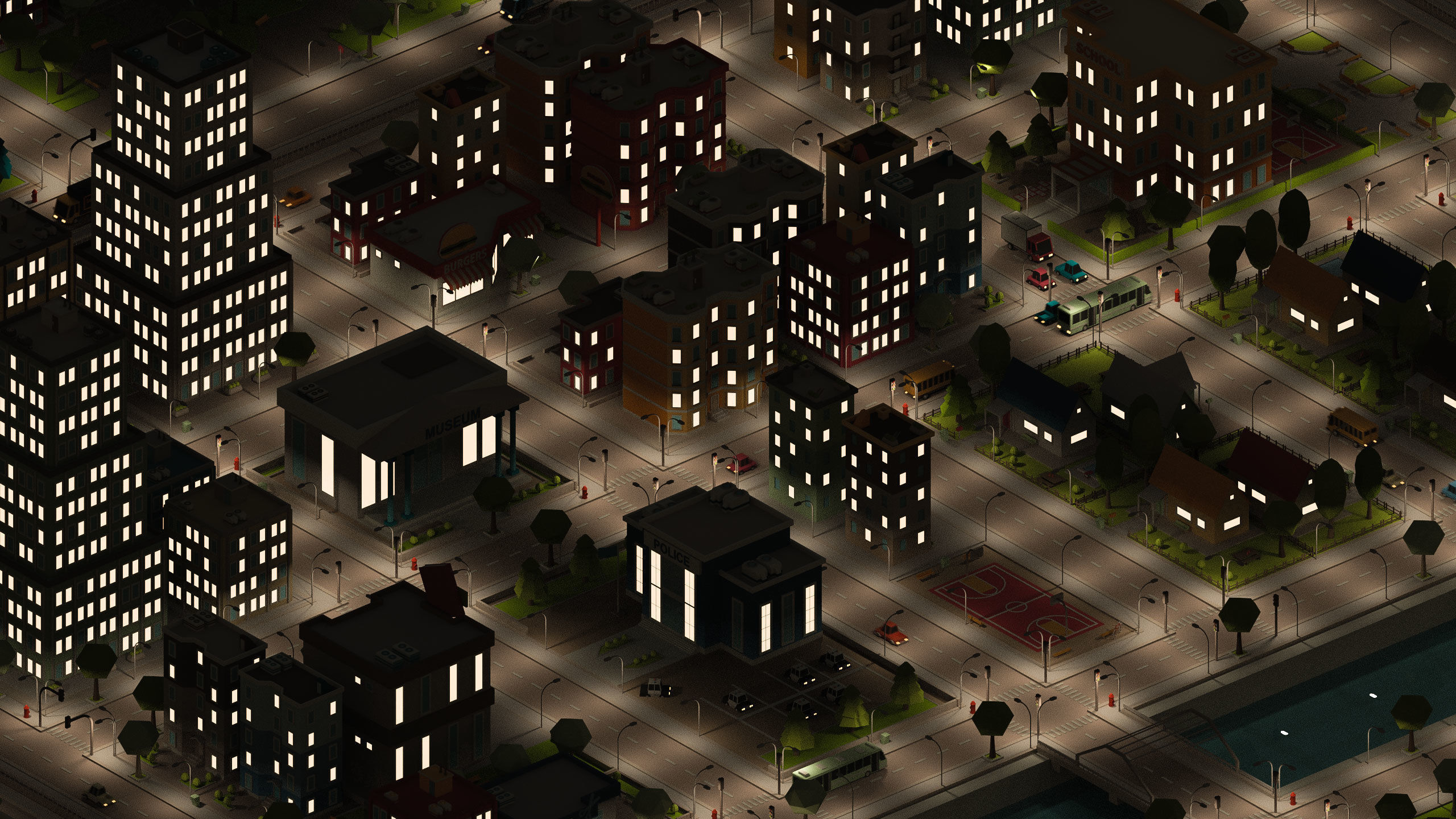 Cartoon City Pack Low-poly 3D model_7