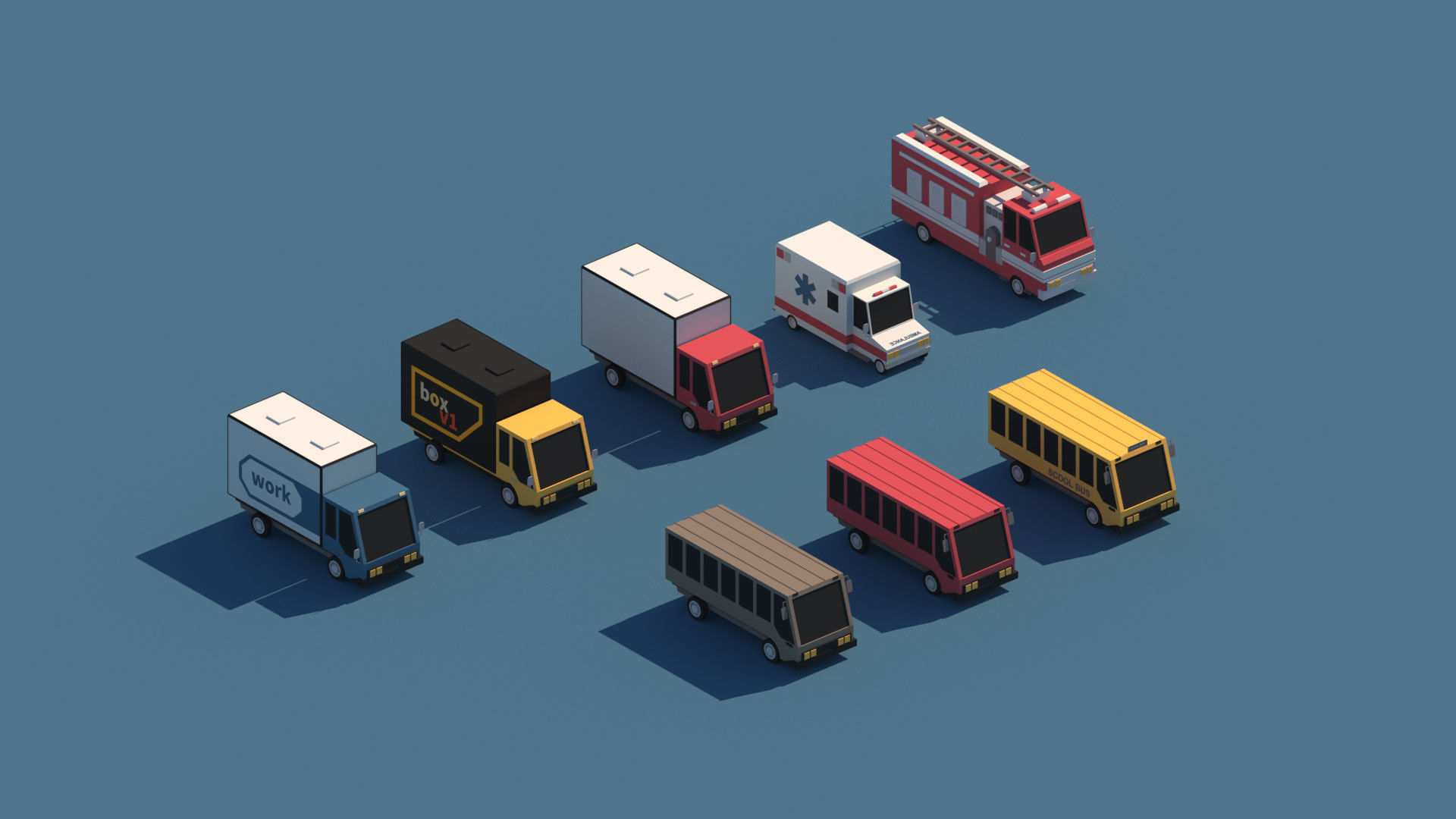 Cartoon City Pack Low-poly 3D model_30