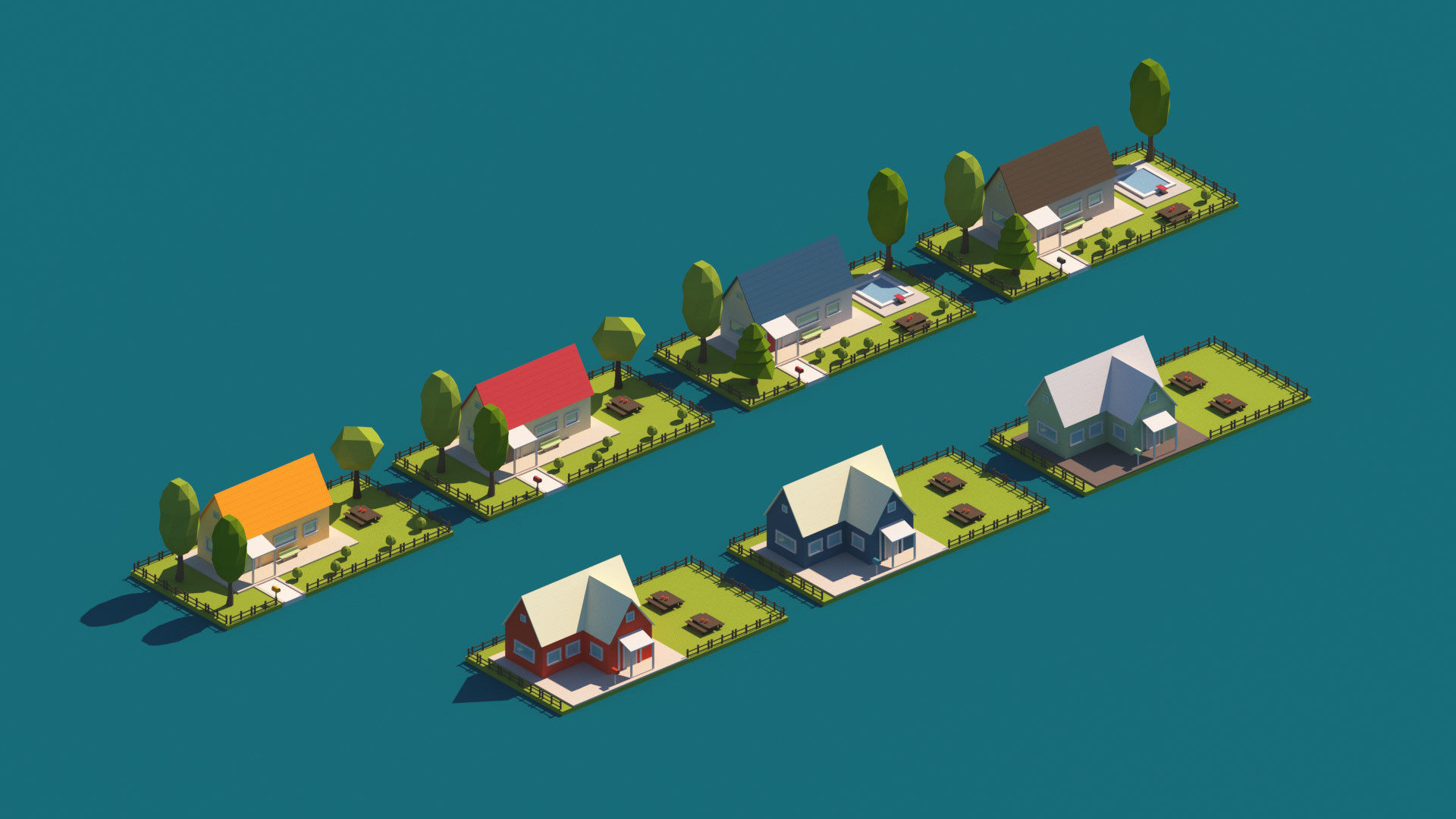 Cartoon City Pack Low-poly 3D model_32