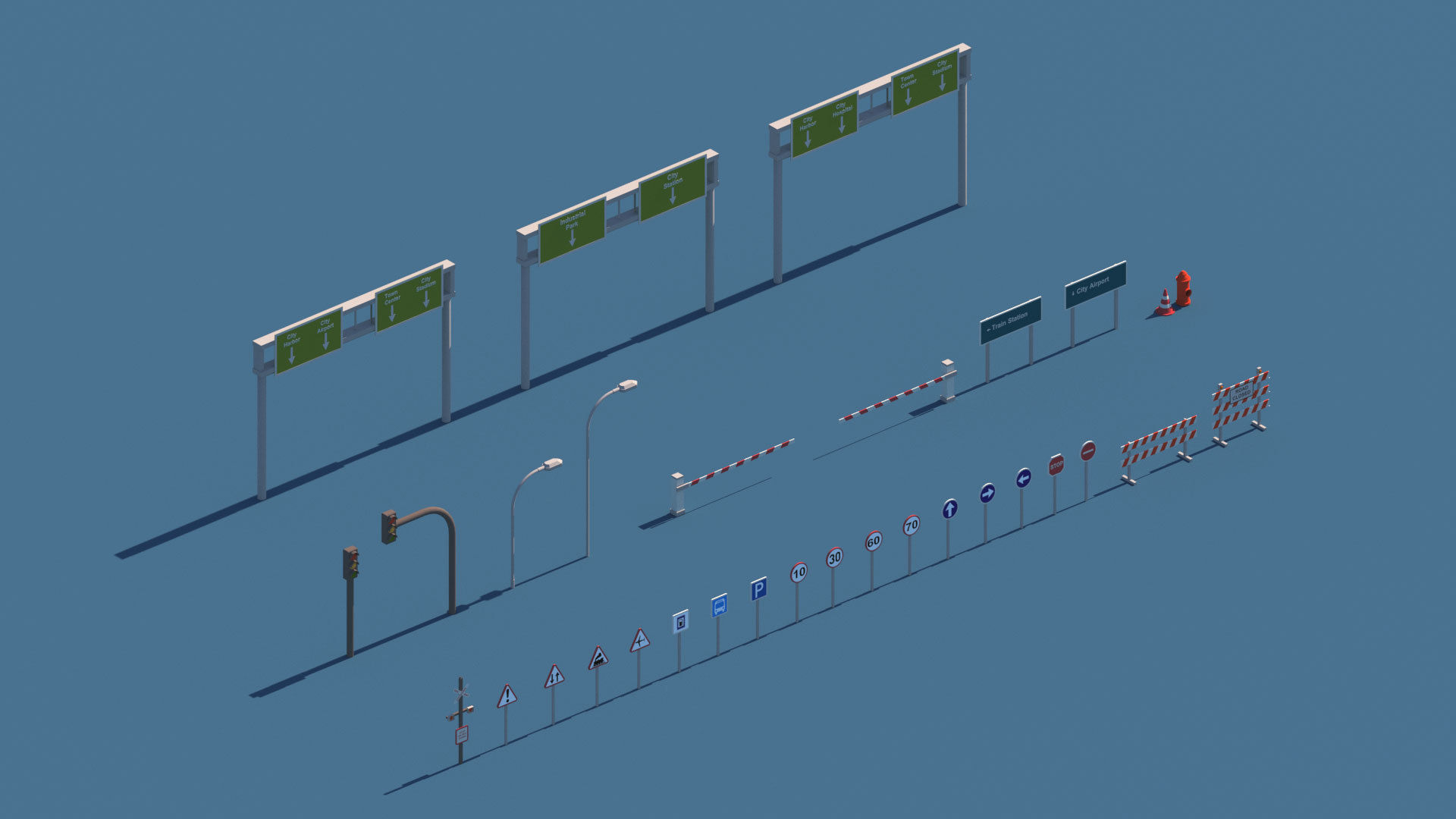 Cartoon City Pack Low-poly 3D model_14