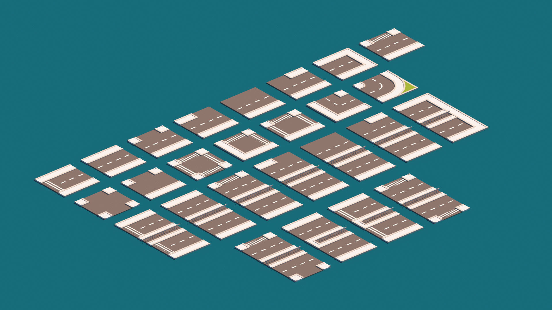 Cartoon City Pack Low-poly 3D model_16