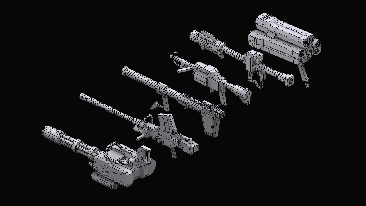 Gundam Earth Federation Heavy Weapons 3D model_3