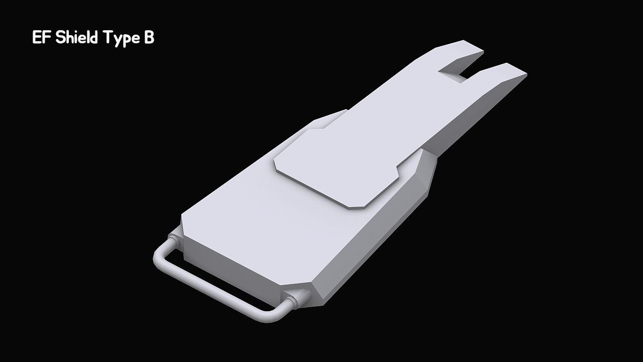 Gundam Earth Federation Shields 3D model_8