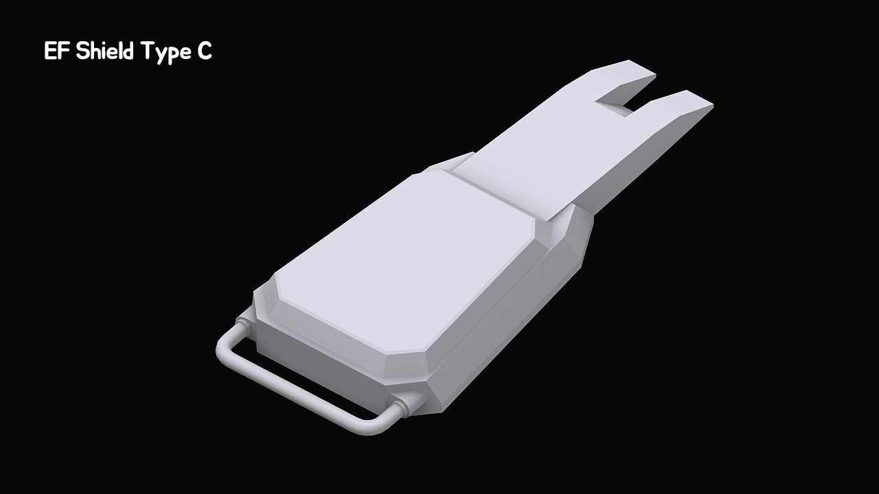 Gundam Earth Federation Shields 3D model_6