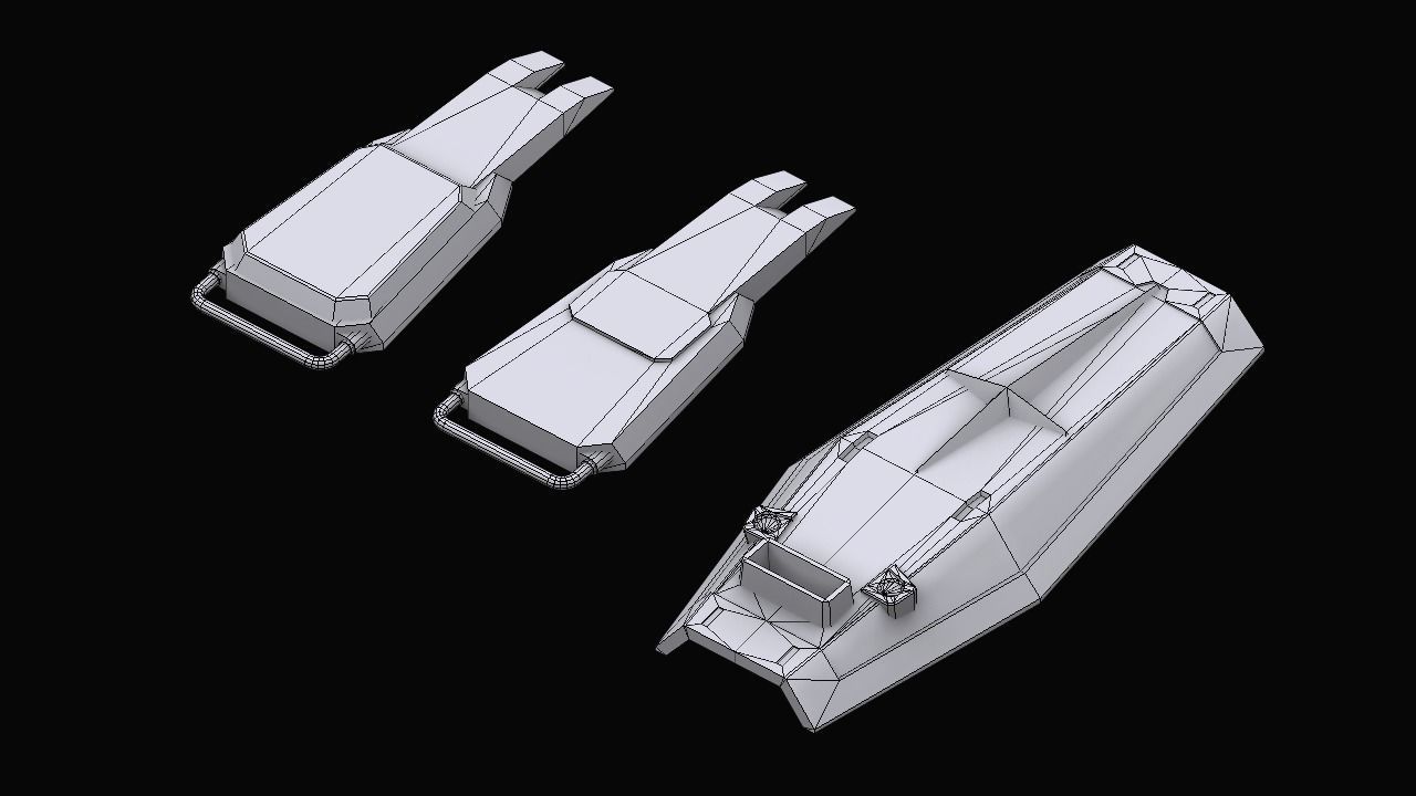 Gundam Earth Federation Shields 3D model_1