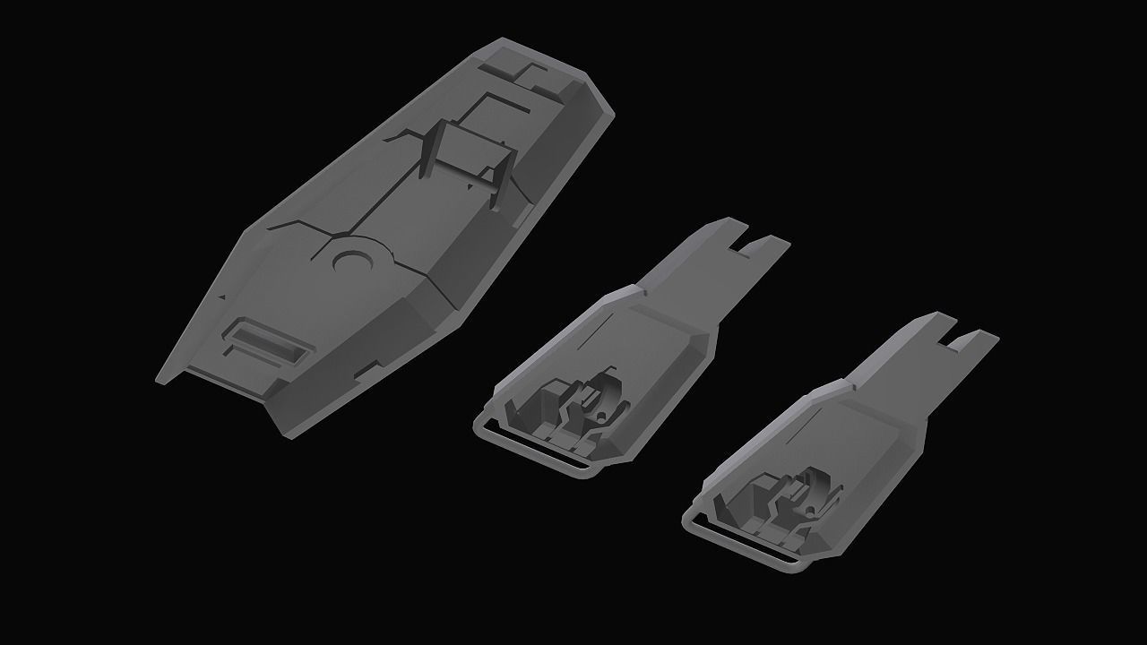 Gundam Earth Federation Shields 3D model_4