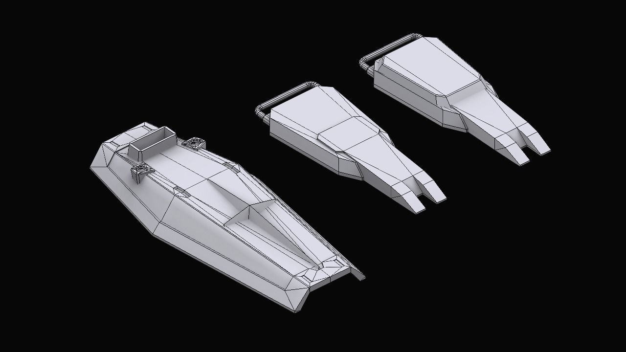 Gundam Earth Federation Shields 3D model_3