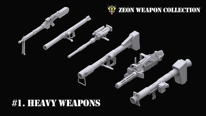 Gundam Zeon Heavy Weapons 3D model