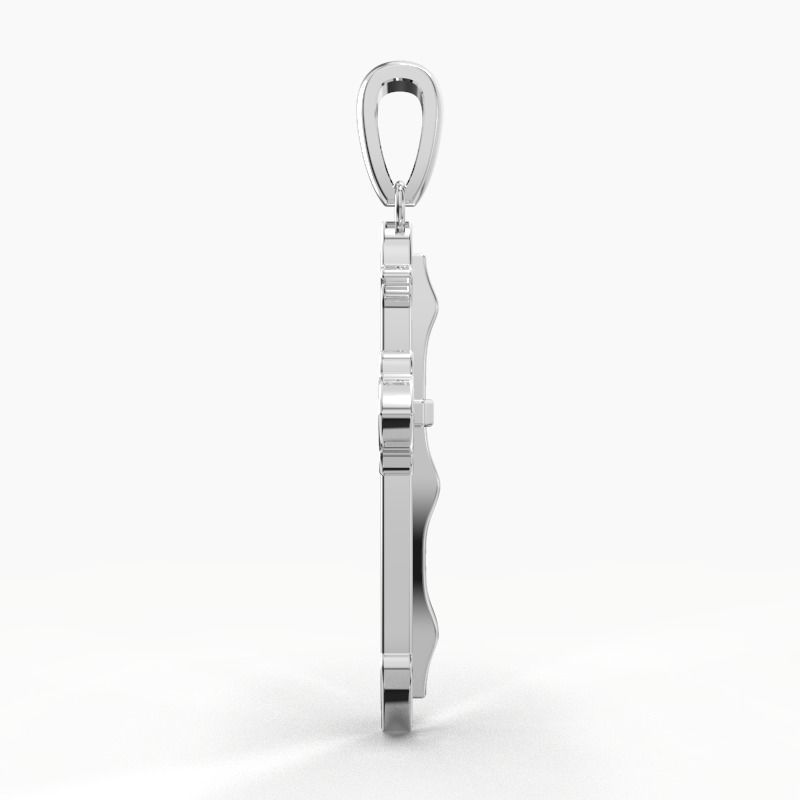 JESUS CROSS GOLD PENDANT 3D print model_14