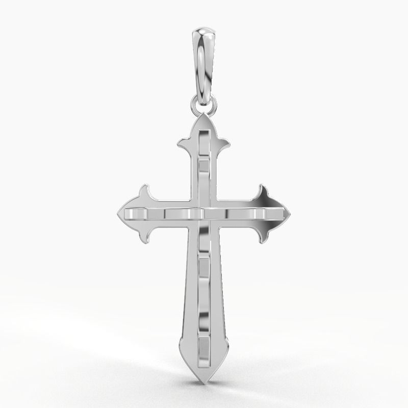 JESUS CROSS GOLD PENDANT 3D print model_10