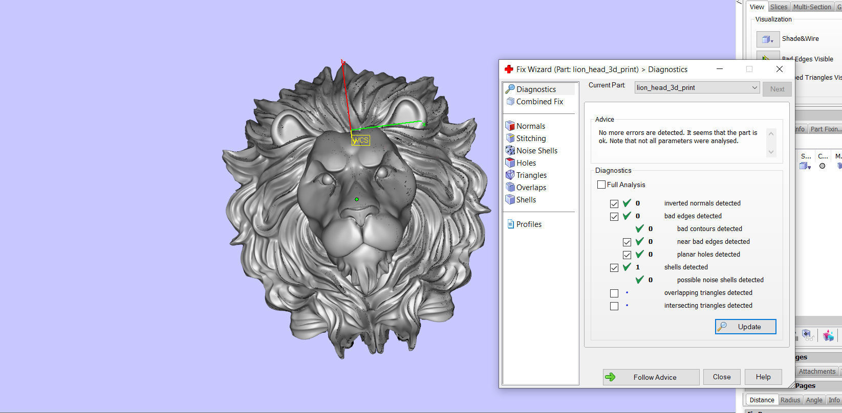 Lion head for pendant or wall 3D print model 3D print model_3