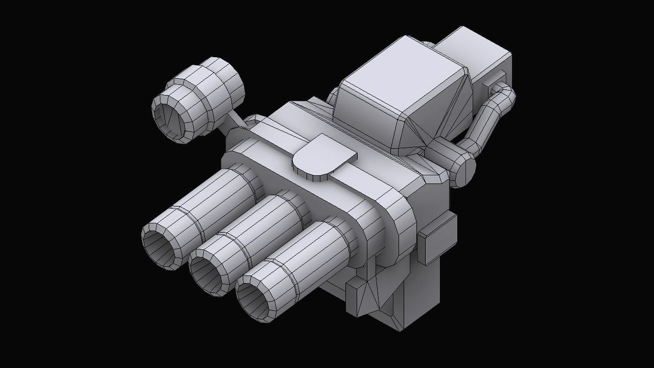 Gundam Zeon Rockets and Bombs 3D model_9