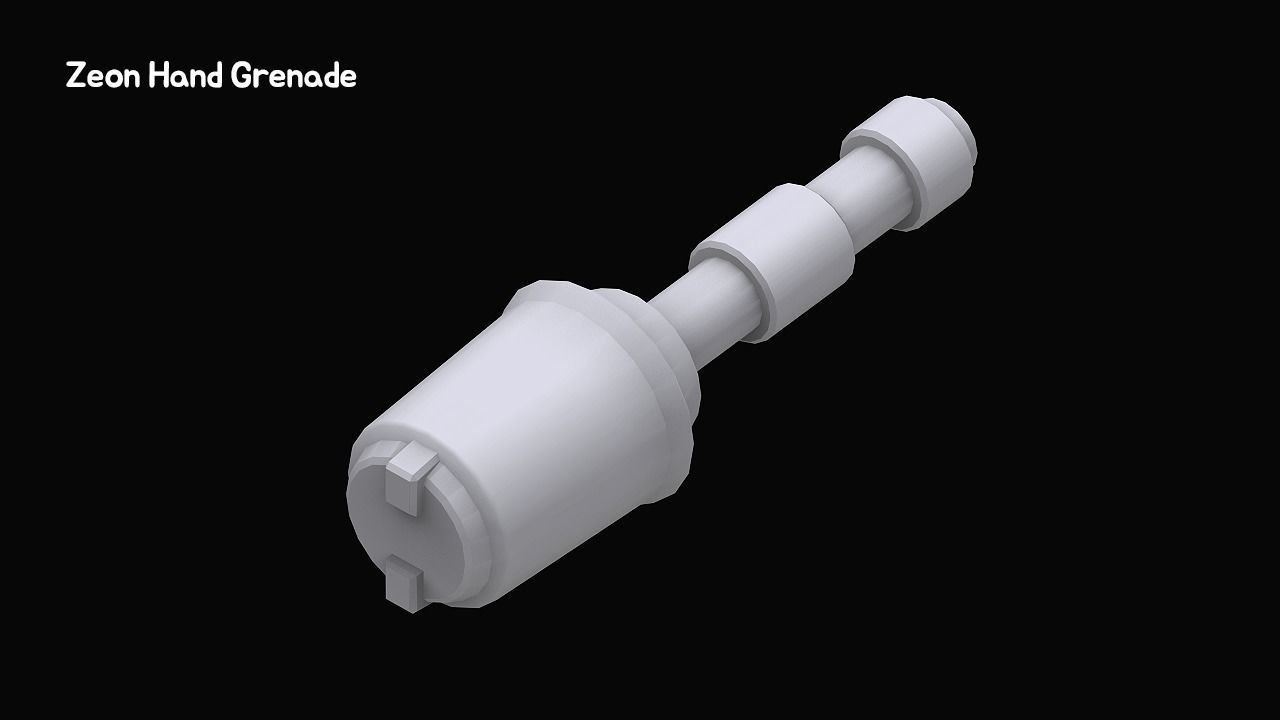 Gundam Zeon Rockets and Bombs 3D model_6