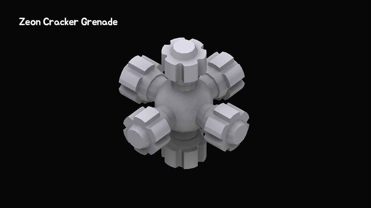 Gundam Zeon Rockets and Bombs 3D model_4