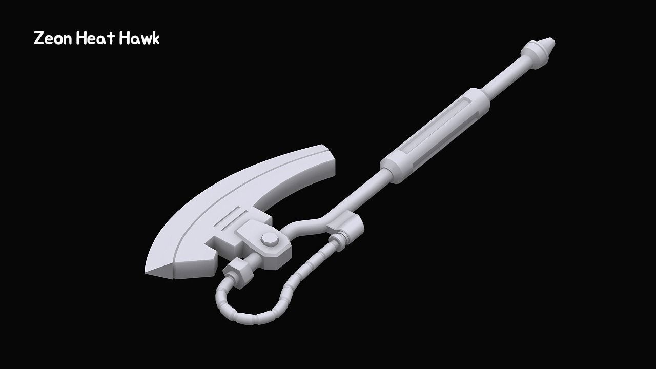 Gundam Zeon X Earth Federation Weapon Collection 3D model_10