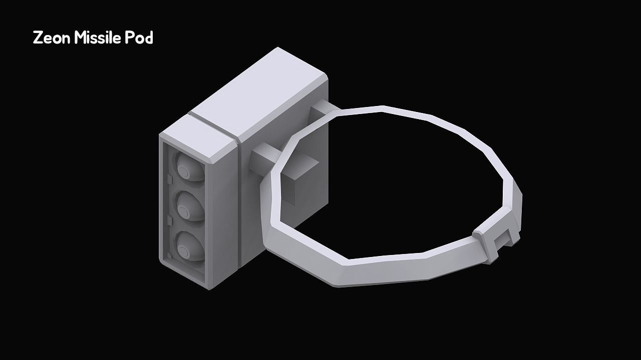 Gundam Zeon X Earth Federation Weapon Collection 3D model_24