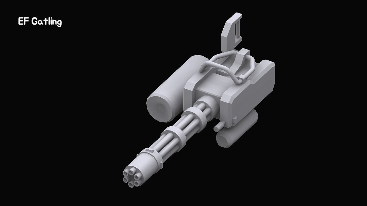 Gundam Zeon X Earth Federation Weapon Collection 3D model_37