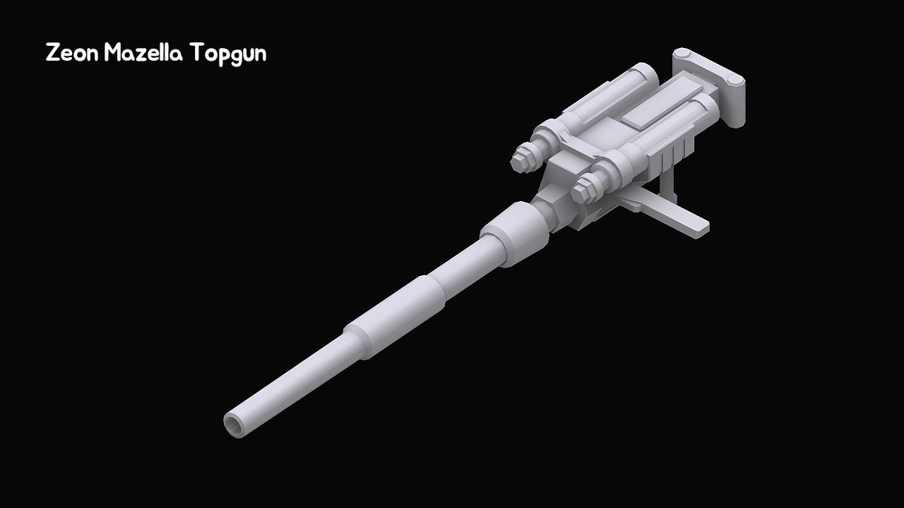 Gundam Zeon X Earth Federation Weapon Collection 3D model_3