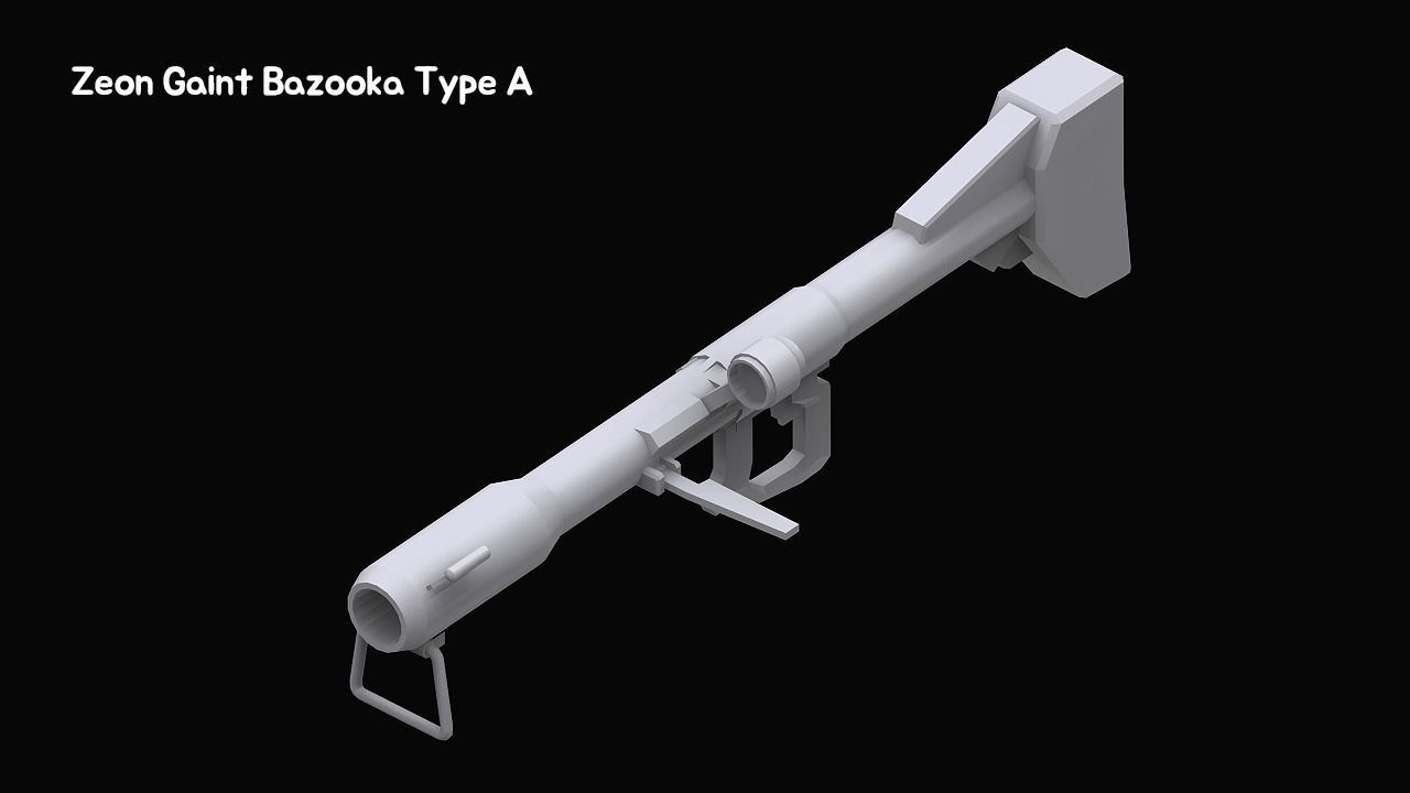 Gundam Zeon X Earth Federation Weapon Collection 3D model_4