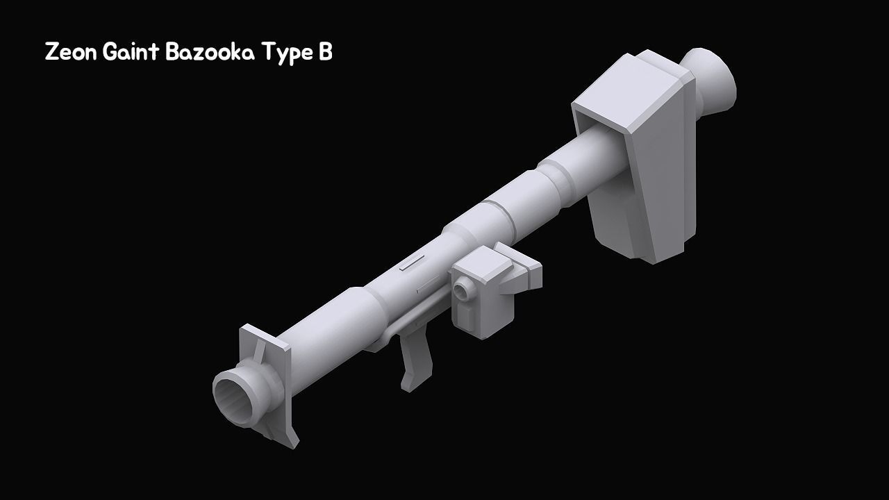 Gundam Zeon X Earth Federation Weapon Collection 3D model_6