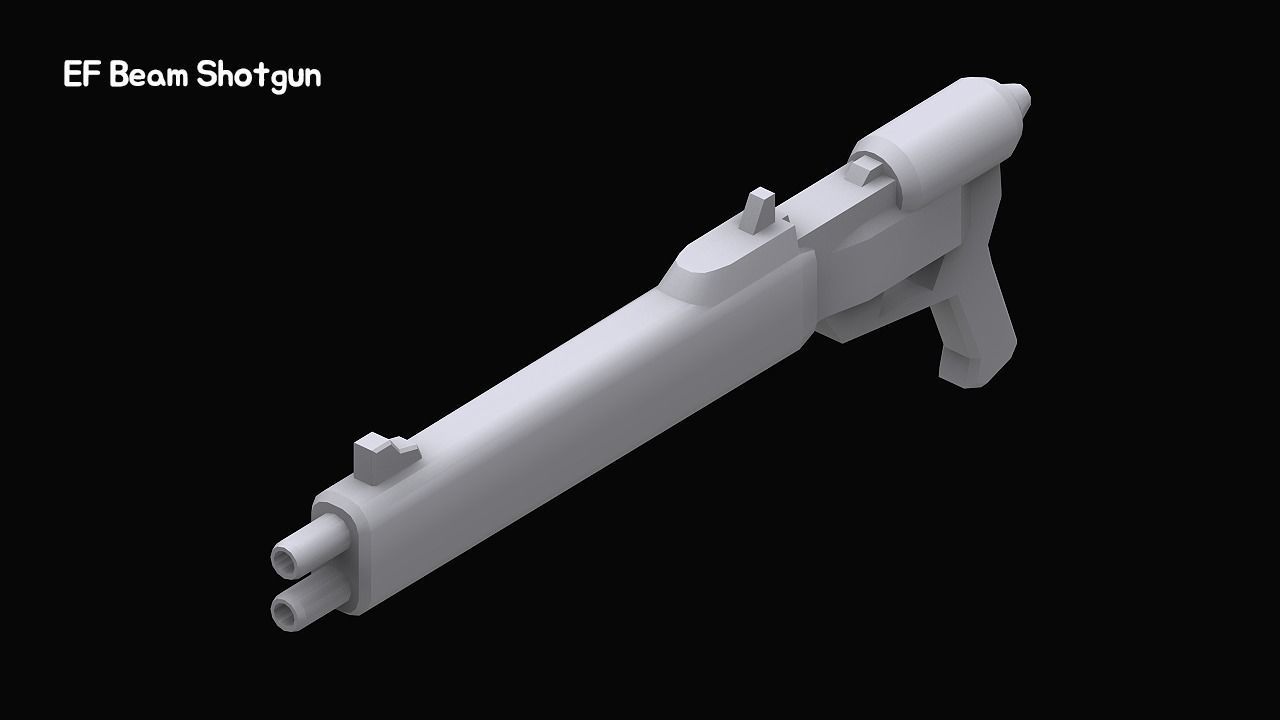 Gundam Zeon X Earth Federation Weapon Collection 3D model_28