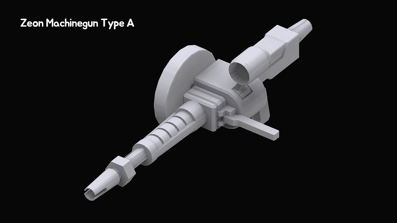 Gundam Zeon X Earth Federation Weapon Collection 3D model_14