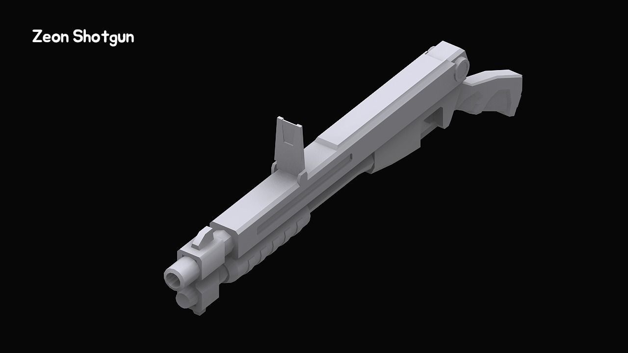 Gundam Zeon X Earth Federation Weapon Collection 3D model_17