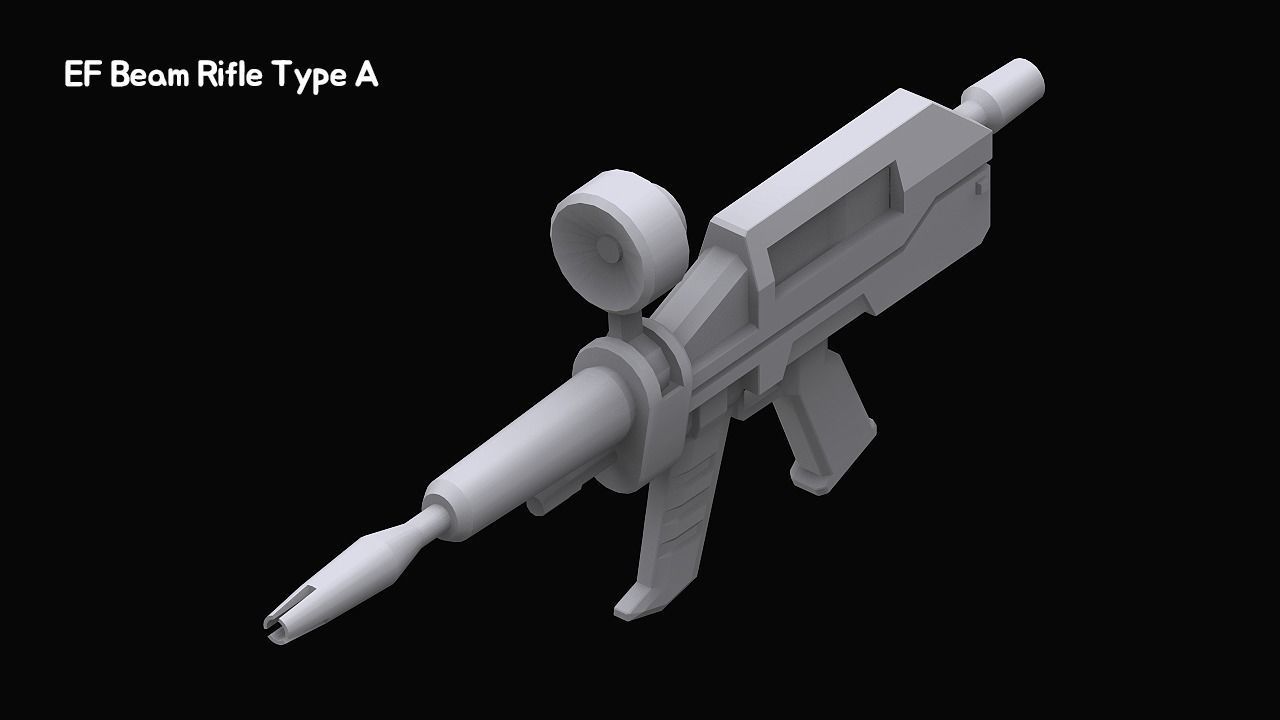 Gundam Zeon X Earth Federation Weapon Collection 3D model_43