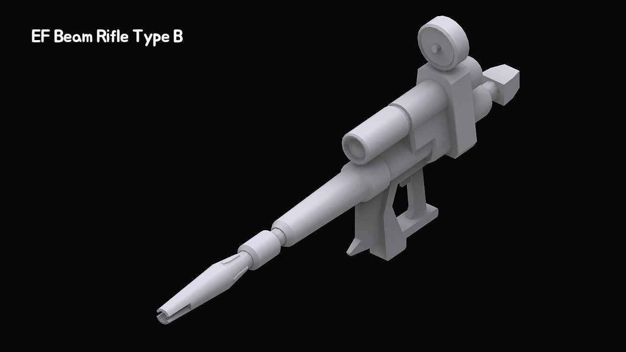 Gundam Zeon X Earth Federation Weapon Collection 3D model_41
