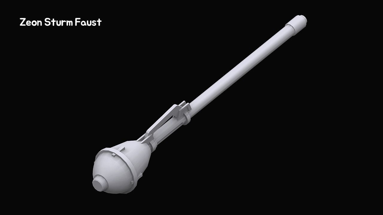 Gundam Zeon X Earth Federation Weapon Collection 3D model_13