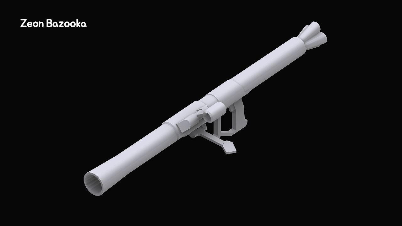 Gundam Zeon X Earth Federation Weapon Collection 3D model_2
