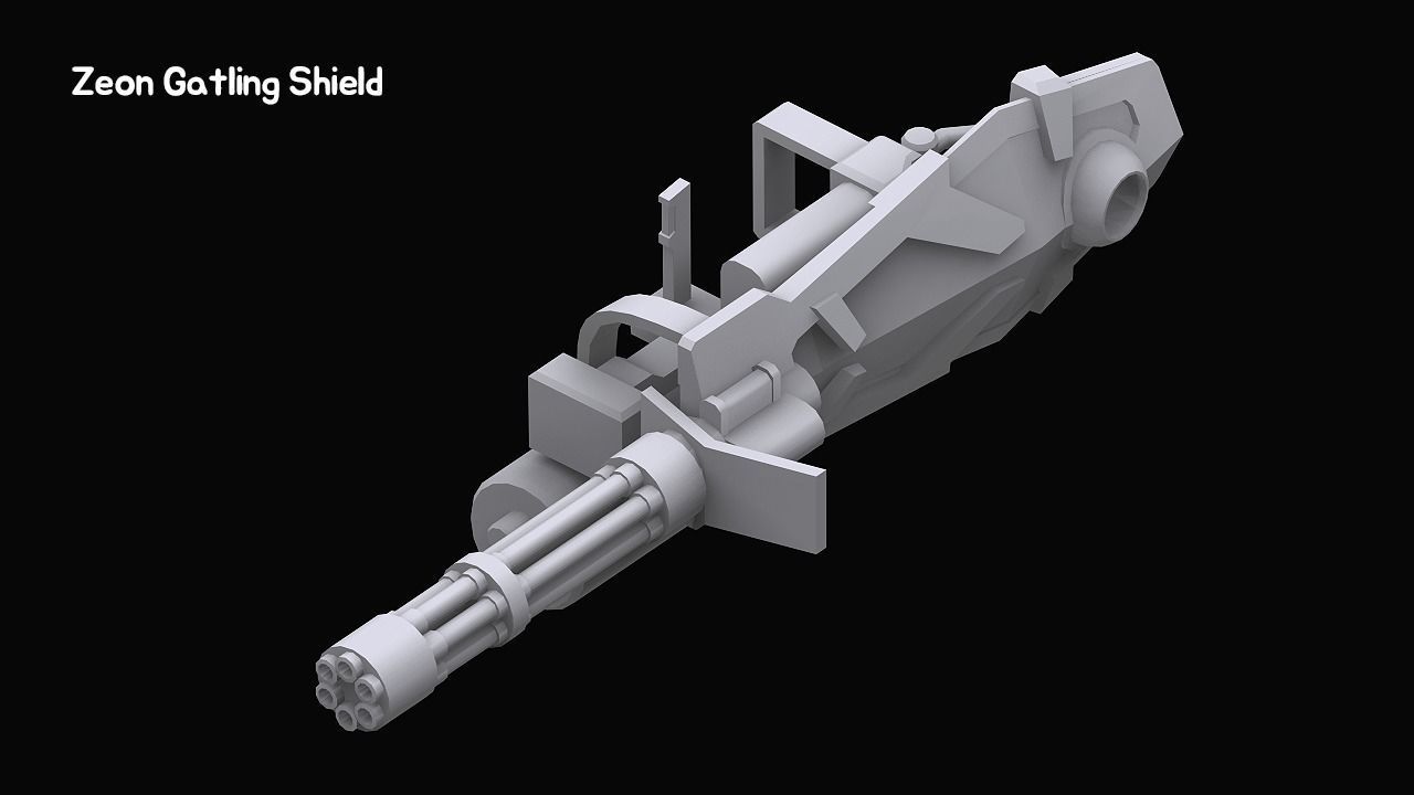 Gundam Zeon X Earth Federation Weapon Collection 3D model_5