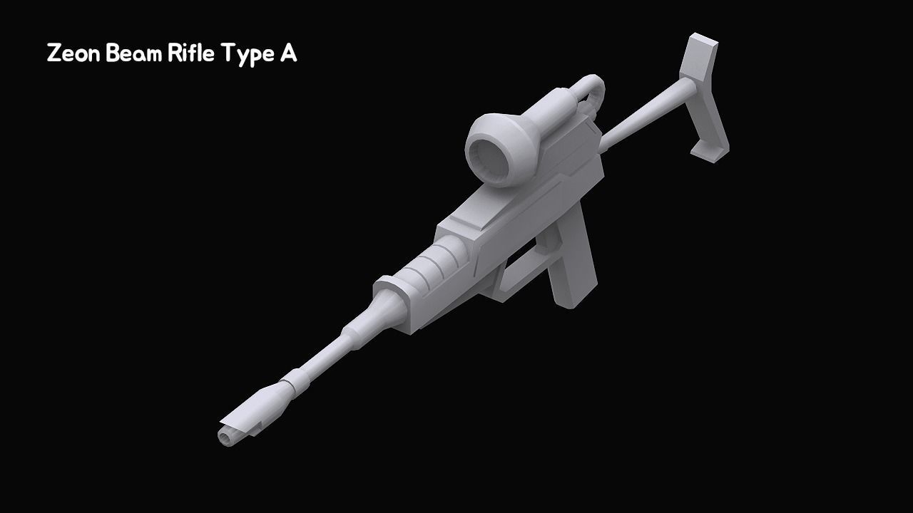 Gundam Zeon X Earth Federation Weapon Collection 3D model_18