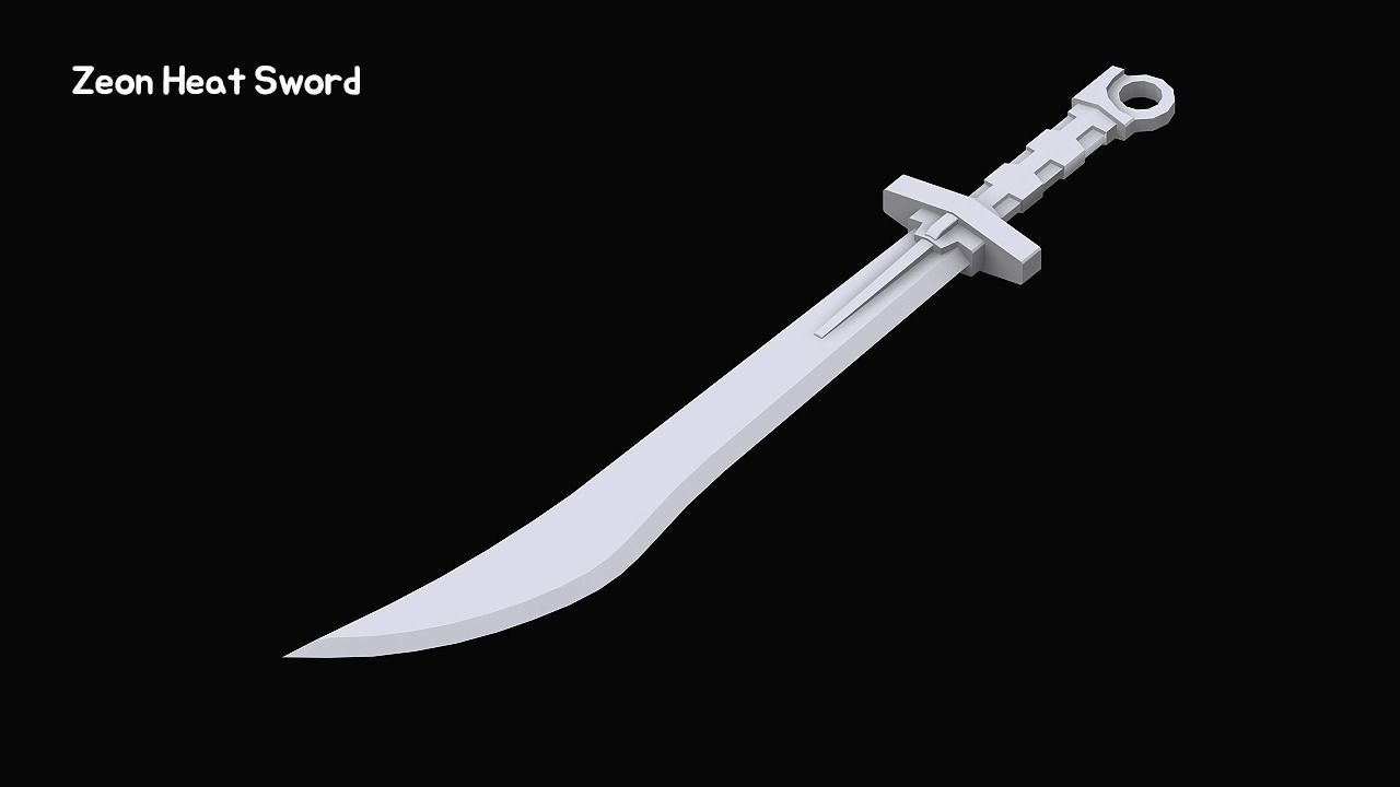 Gundam Zeon X Earth Federation Weapon Collection 3D model_11