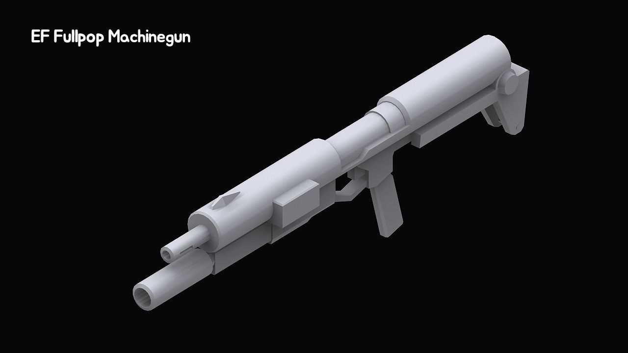 Gundam Zeon X Earth Federation Weapon Collection 3D model_27