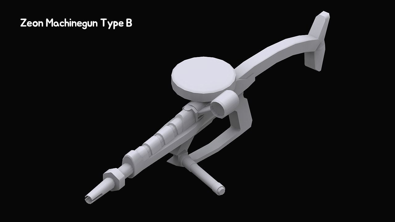 Gundam Zeon X Earth Federation Weapon Collection 3D model_15