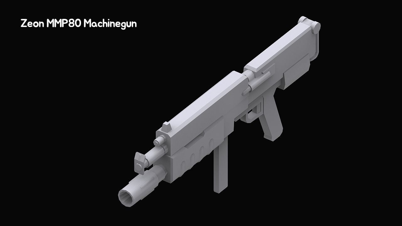 Gundam Zeon X Earth Federation Weapon Collection 3D model_16