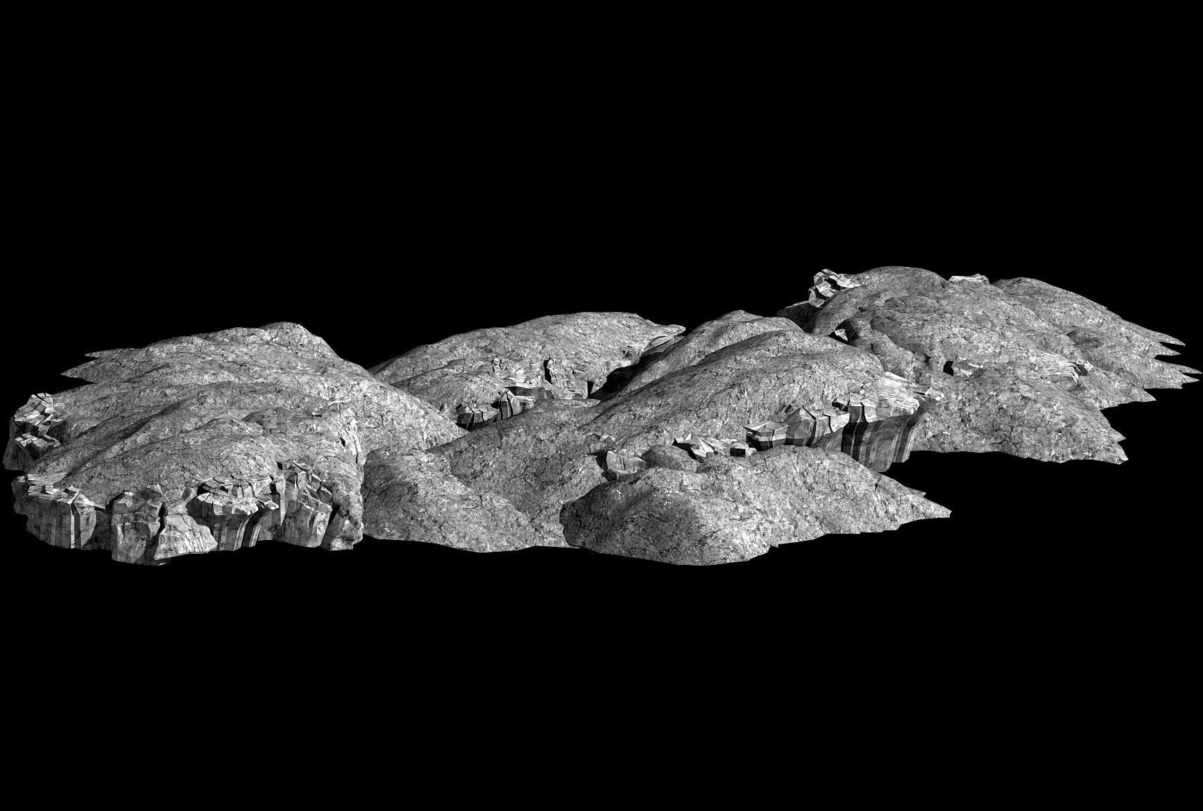 Grassland-Vegetation-Grass and Rock 05 3D model_2