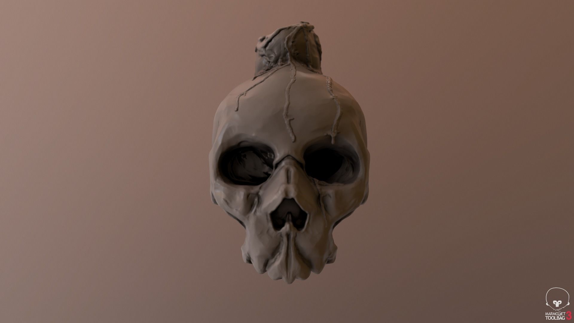 Skull Candle Handle 3D print model_4