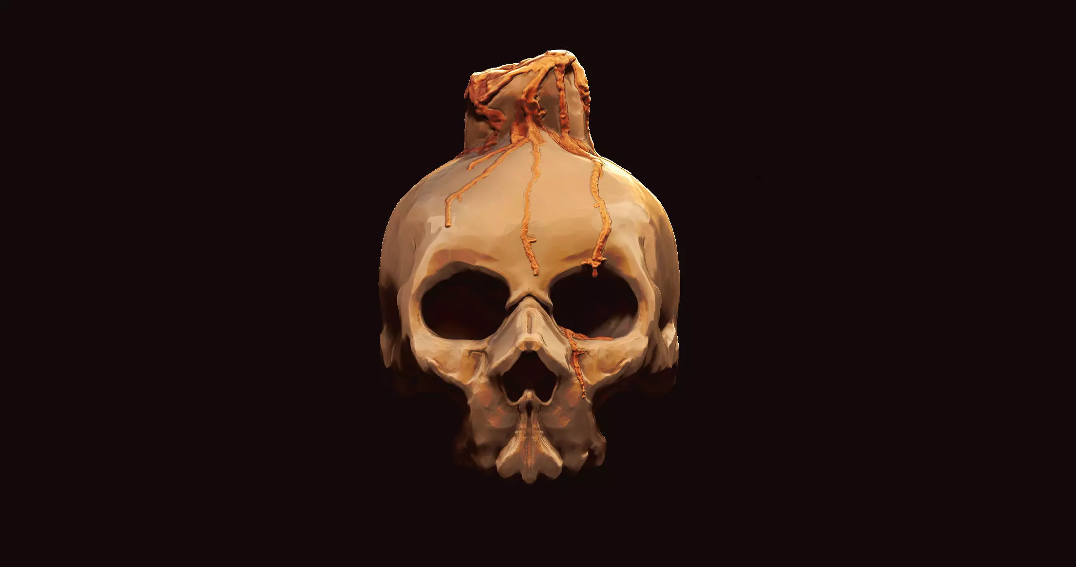 Skull Candle Handle 3D print model_0