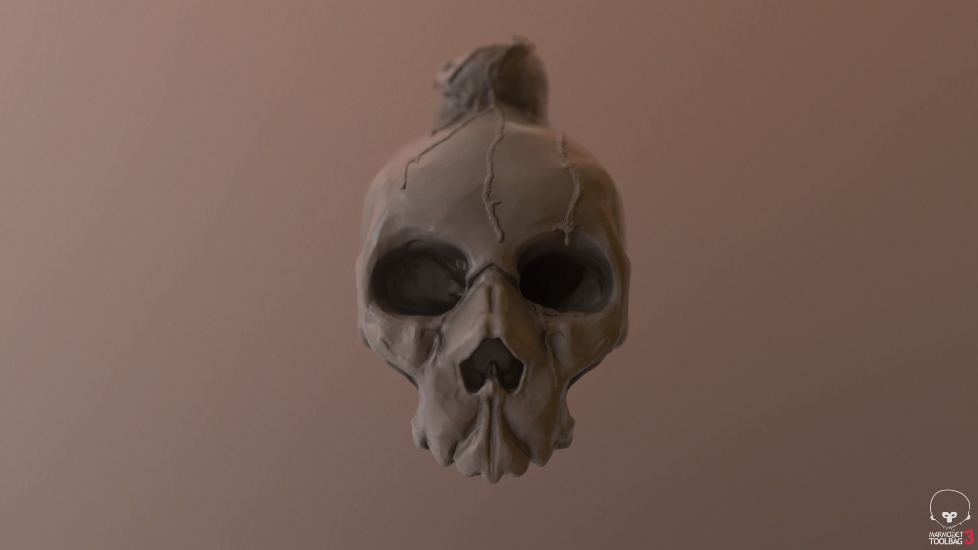 Skull Candle Handle 3D print model_3