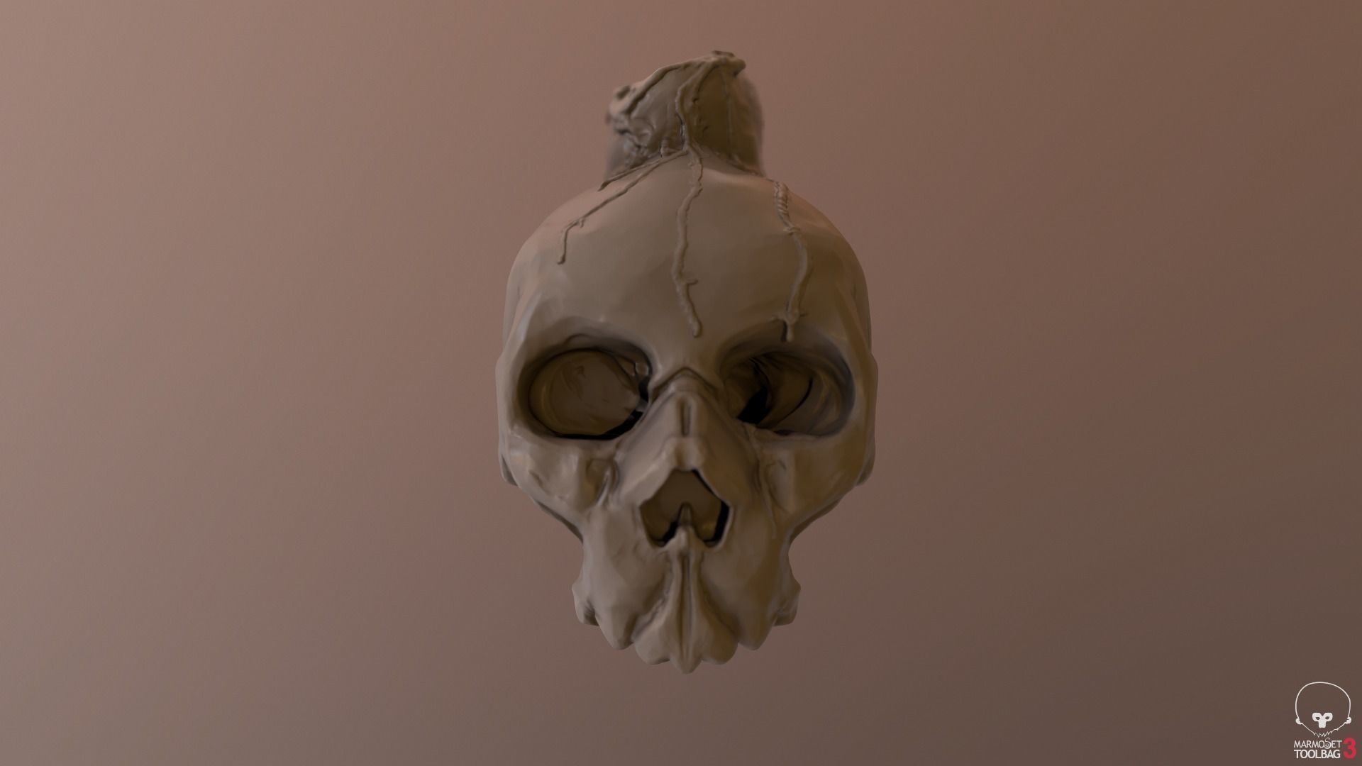 Skull Candle Handle 3D print model_5
