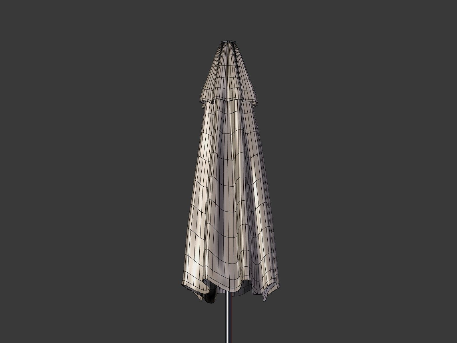 Patio Umbrella 4 Low-poly 3D model_14