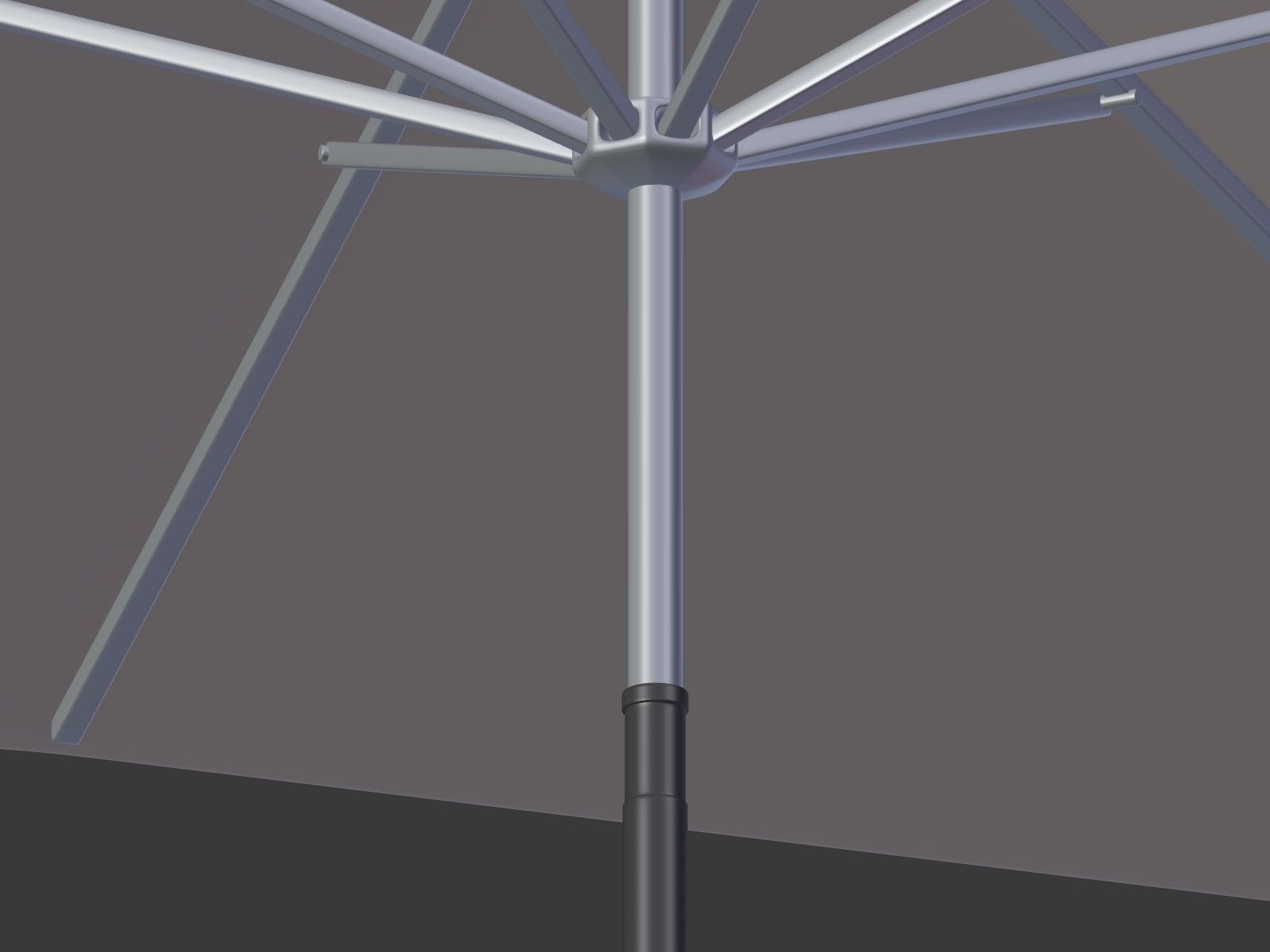 Patio Umbrella 4 Low-poly 3D model_19