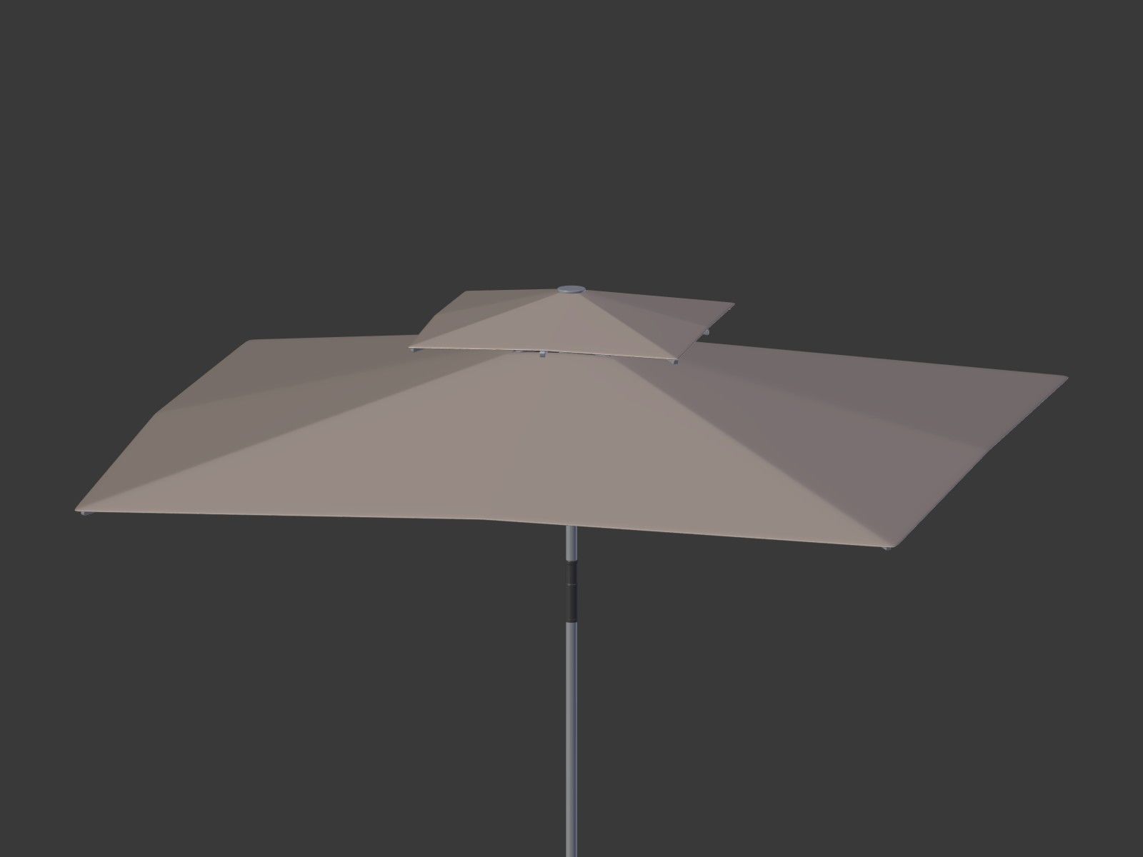 Patio Umbrella 4 Low-poly 3D model_7