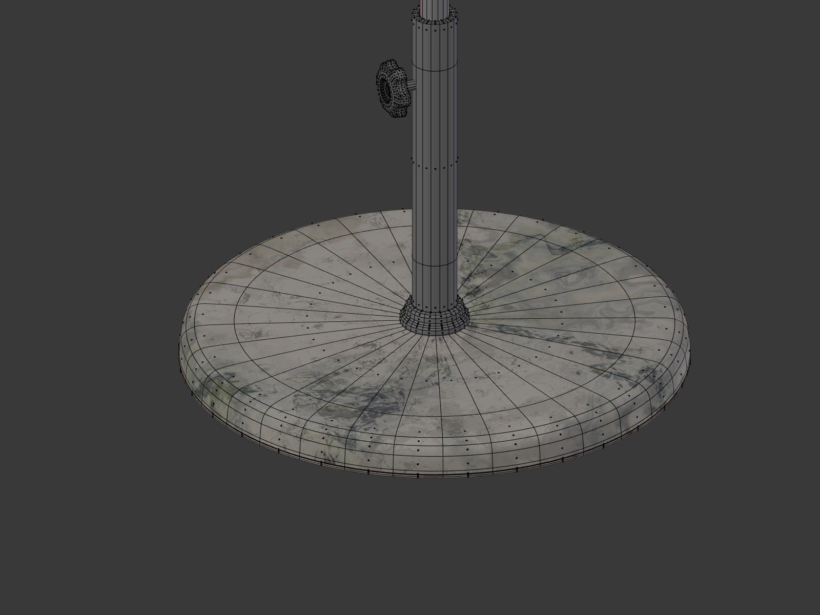 Patio Umbrella 4 Low-poly 3D model_16