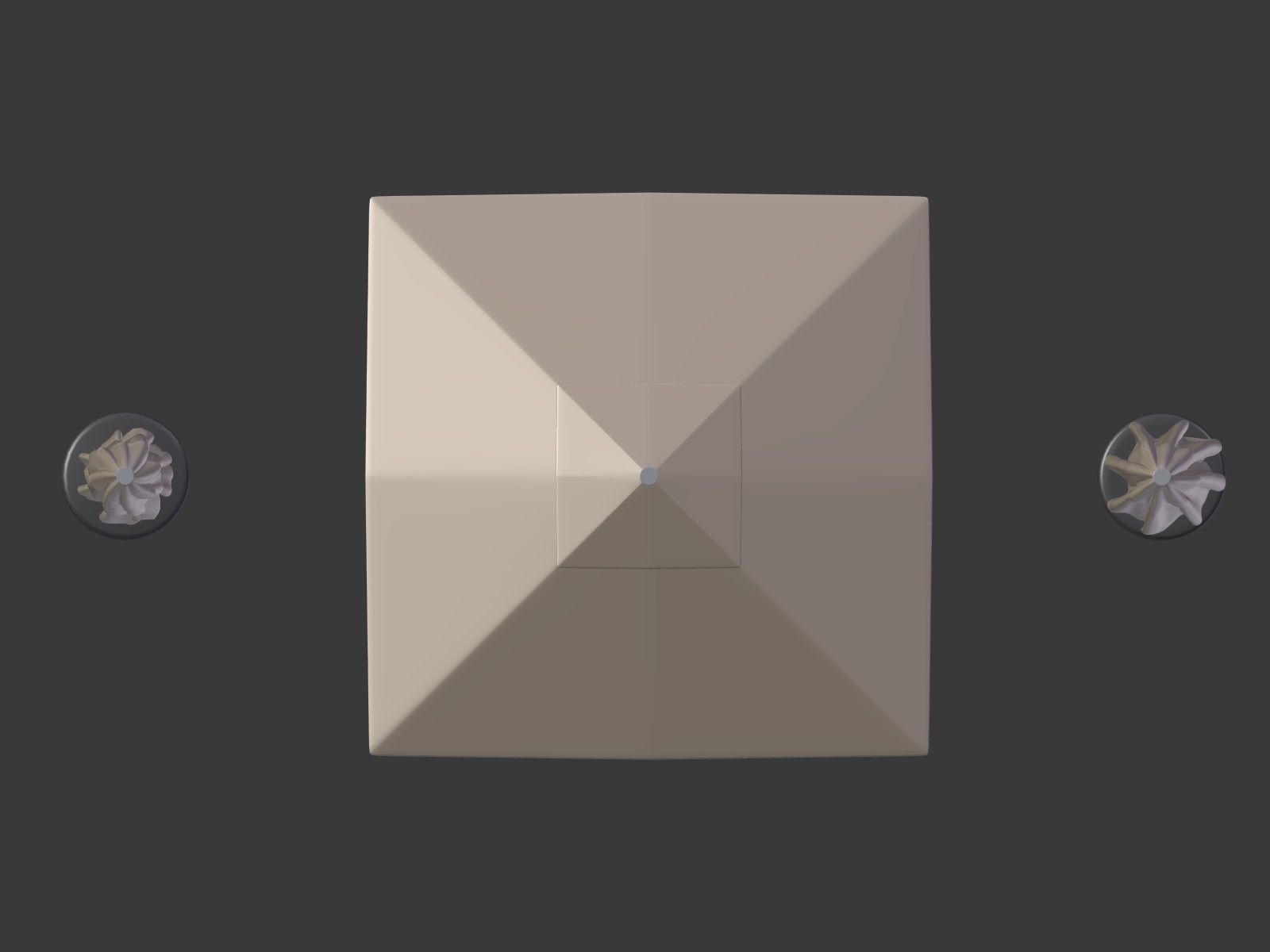 Patio Umbrella 4 Low-poly 3D model_4