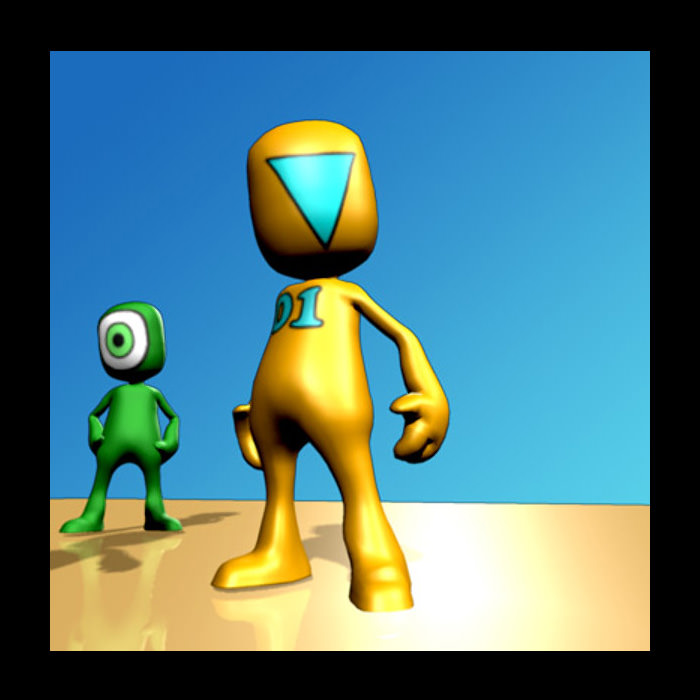 Pleb Action set Low-poly 3D model_1